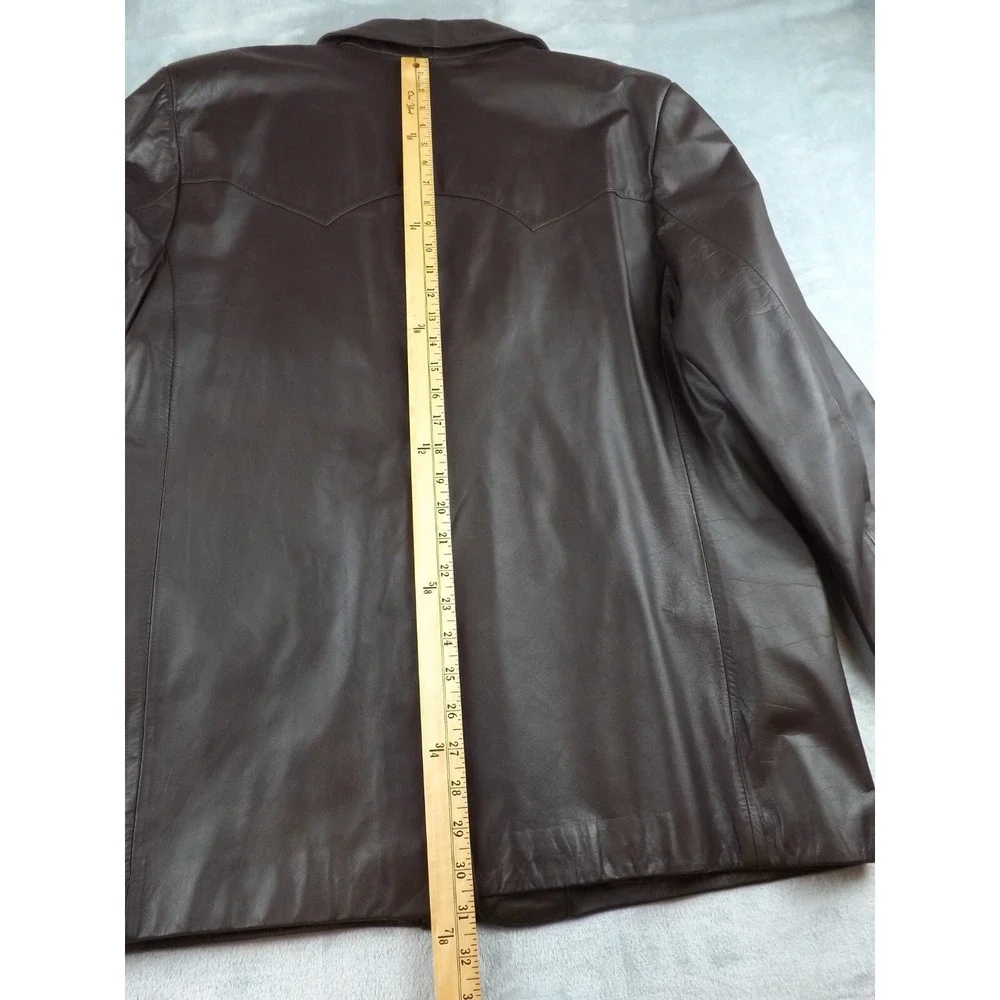 Adler Leather Jacket Vintage‎ Men's Size 46 Dark Brown Lined - Picture 16 of 16